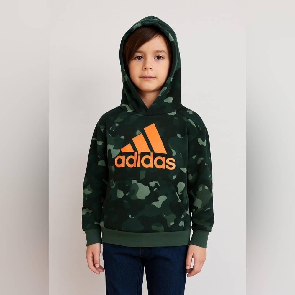 Adidas unisex boy girl camo hoodie Sz small/8